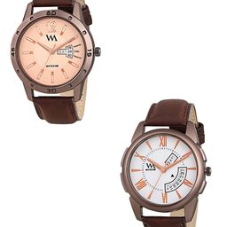 WM Men Peach-Coloured & White Analogue Watch DDWM-034-2