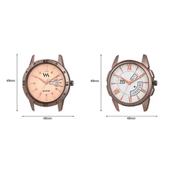 WM Men Peach-Coloured & White Analogue Watch DDWM-034 image 3