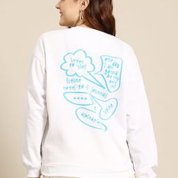 Mast & Harbour Printed Drop-Shoulder Sleeve Sweatshirt-image-94