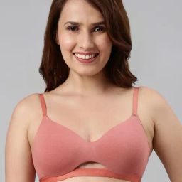 Enamor Dusty Pink Cotton T-Shirt Bra-picture-38