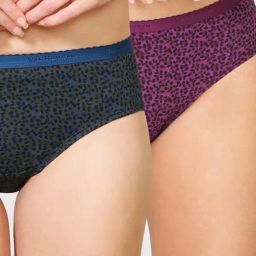 Van Heusen Anti Bacterial No Marks Waistband Print Hipster Panty - Pack of 2 - Dark Assorted Print-image-36