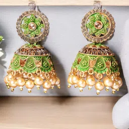 ADIVA Floral Studs Earrings-10