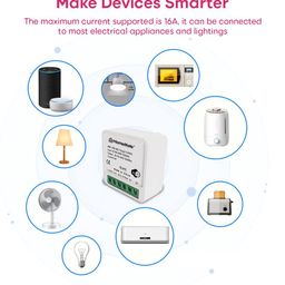 HomeMate WiFi 1 Node Smart Switch | 16A | No Hub Required | Retro Fit with Manual Control | Compatible with Alexa and Google Home (Pack of 1) image 2