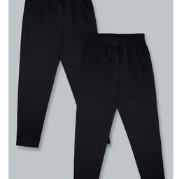 Kiddopanti Pack Of 2 Solid Leggings - Black-picture-0