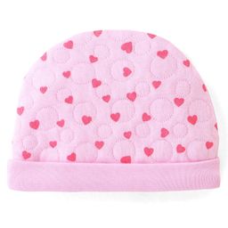 Babyhug Polyfill Heart Print Cap - Pink-22
