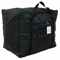 Kuber Industries  Parachute 1 Piece Big Underbed Moisture Proof Storage Bag with ZippeBlack Closure and Handle, Black  -CTKTC6331-34