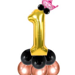 Decor Mantra Number 1 foil balloon 32 inch for birthday decoration items - Gold - Pack of 13-image-99