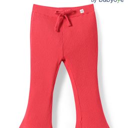 Babyoye 100% Cotton Knit Full Length Solid Color Leggings - Red-image-83