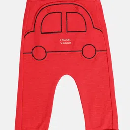 MINI KLUB Cotton Car Patch Embroidered Joggers - Red-picture-30
