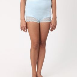 The Mom Store Cotton Solid High Waist Maternity lace Panty - Sky Blue-image-69