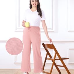 Bella Mama Full Length High Coverage Rib Knit Pant - Pink-image-12