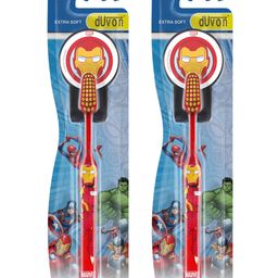 DUVON Kids Toothbrush | Marvel Ironman | Extra Soft Bristles with Special Character Holder | Manual Toothbrush for Kids 3+ Years (Pack of 2)-picture-20