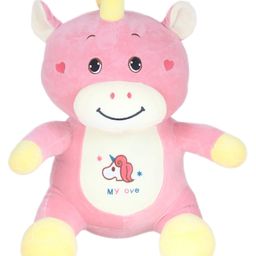 Tickles Unicorn Bull Soft Stuffed Plush Animal Toy for Kids Boys & Girls Birthday Gift (Color:Pink Size: Length 45 cm)-picture-6
