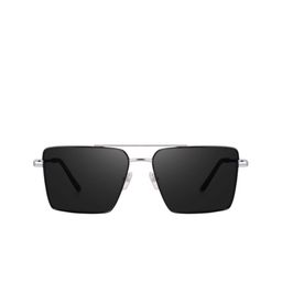 SPADEACES Unisex UV Protected Aviator Sunglasses HQ SILVER BLACK SQUARE -35_21_11-picture-2