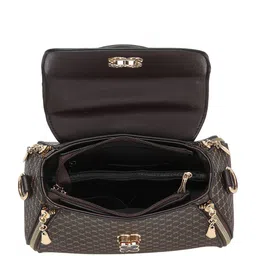 Diva Dale Checked Structured Sling Bag With Quilted image 2