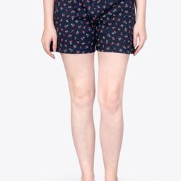 ariel Women Printed Mid-Rise Pure Cotton Lounge Shorts-image-73