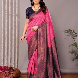 AVANTIKA FASHION Warli Woven Design Zari Pure Silk Banarasi Saree-11