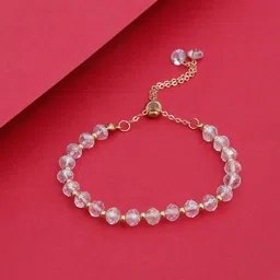 Stoln Gold-Plated Crystal Studded Wraparound Bracelet-4