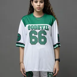 GO DEVIL Printed Round Neck T-Shirt With Shorts Co-Ords-image-31