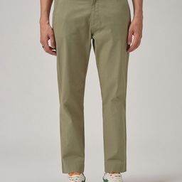 Banana Club Men Original Olive Green Cotton Trouser-image-8