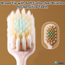 FunBlast Multi Angle Broad Tip Soft Bristles Tooth Brush SetPack of 3 Multicolor image 5