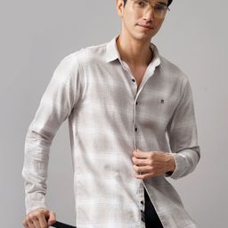 PAUL STREET Men Standard Slim Fit Opaque Checked Casual Shirt-image-95