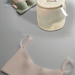 Stylista Women Set of 2 Cream Cylindrical Mesh Lingerie Washing Bag With Zipper-picture-39