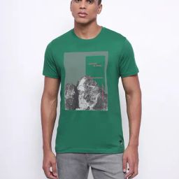 Lee Green Slim Fit Graphic Print Crew T-Shirt-image-92