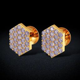 Joyalukkas 22k Gold Hexamerous Stud Earrings for Women-image-20
