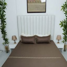 Triani Brown & Beige Geometric 600 TC Cotton Bedsheet Set 2.74 m X 2.74 m-image-40
