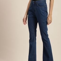 Moda Rapido Women Blue Bootcut High-Rise Clean Look Jeans-image-38