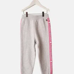 Angel & Rocket Kids Grey Melange Textured Joggers-image-87