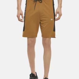 Ajile By Pantaloons Tan Cotton Slim Fit Colour Block Shorts-image-18