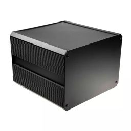 RS PRO Black Extruded Aluminium Heat Sink Case, IP40, Black Lid, 300 x 300 x 219 mm Model No 1881293-13