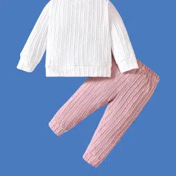 KIDDRESS Kids-Unisex White Cotton Blend Clothing Set-picture-43