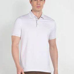 Arrow Grey Cotton Regular Fit Printed Polo T-Shirt-picture-35