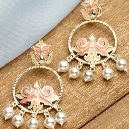 Karatcart Peach Drop Earrings for Women-35