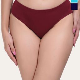 CANNY FIT Women Pack Of 3 Pure Cotton Hipster Briefs-image-15
