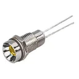 RS PRO Yellow Panel Mount Indicator 2V DC, Mounting Hole Size 8 mm, IP Rating IP67, Model No 212092-2
