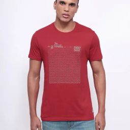 Lee Red Slim Fit Graphic Print Crew T-Shirt-image-81