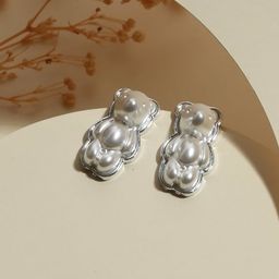 Aatmana Silver-Plated Quirky Stud Earrings-42