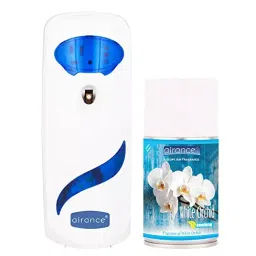 Airance Automatic Air Freshner Dispenser With 250  ml White Orchid Fragrance Refill (Pack of 2)-14