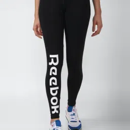 Reebok Black Cotton Printed Sports Tights-image-29