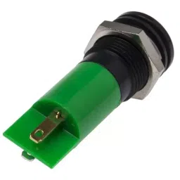RS PRO Green Panel Mount Indicator 220V AC, Mounting Hole Size 14 mm, Termination Type Solder Tab, IP Rating IP67, Model No 7038904 image 2