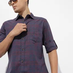 The Roadster Lifestyle Co. Checked Regular Fit Shirt-image-55
