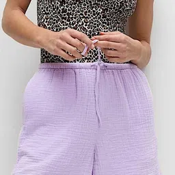 Marks & Spencer Women Striped Printed High-Rise Shorts-image-50