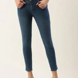 TWIN BIRDS Blue High Rise Jeans-image-16