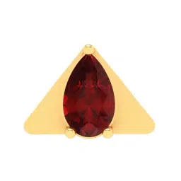 P.C. Chandra Jewellers 22k Gold Traingle Shape Oval Shape Red Stone Nosepin-image-73