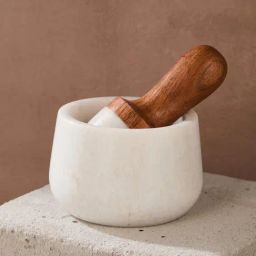 Fabindia White Rasoi Stone Mortar Pestle-0