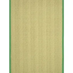 Saral Home Beige & Green Geometric Woven Design Anti-Skid Carpet-image-11